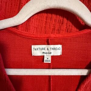 Madewell Texture & Thread Vibrant Red Midi Dress